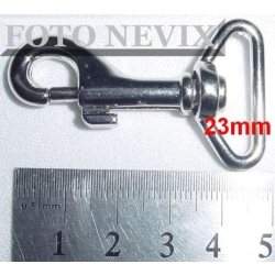 Karabinek, karabińczyk K-3 do 23mm nikiel połysk (id: 1740)