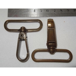 Karabinek, duży K-37 brązowy 48mm (id: 1171)