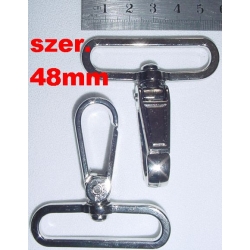 Karabinek, duży K-37 nikiel połysk 48mm (id: 1172)