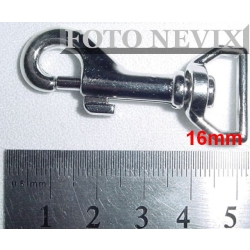 Karabinek, karabińczyk K-4 16mm nikiel połysk (id: 1554)