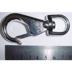 Karabinek, karabińczyk masywny duży K-58 15mm nikiel połysk (id: 1555)