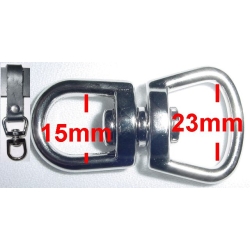 Krętlik 3341 nikiel połysk na pasek 15mm/23mm (id: 1725)