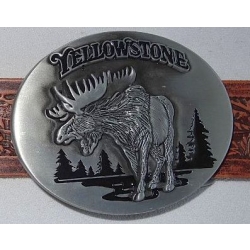Łoś Yellowstone klamra do pasa stare srebro (id: 3093)