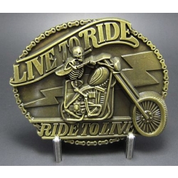 Klamra brązowa Live To Ride.. (id. 2999)