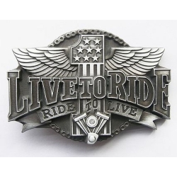 Live To Ride .. klamra stare srebro (id: 144)