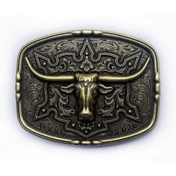Byk Longhorn klamra srebrno brązowa (id: 1695)