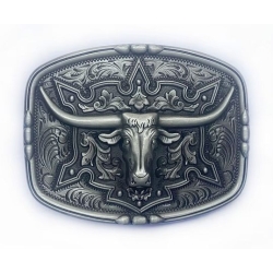 Byk Longhorn klamra stare srebro (id: 1694)
