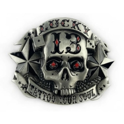 Lucky 13 tatoo skull klamra (id: 2383)