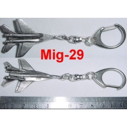 MIG 29 brelok 3D lotnictwo, zawieszka stare srebro (id: 180)