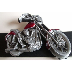 Motocykl chopper czerwony klamra do paska (id. 2891)