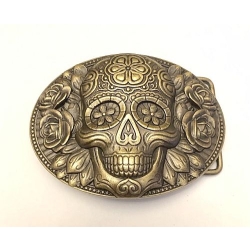 Klamra czaszka skull muerte brązowa  (id: 885)
