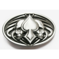 Pik skull klamra zapinka stare srebro (id: 2550)