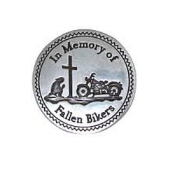 Pamięć zmarłym motocyklistą In Memory... concho nikiel na śrubkę (id: 2184)