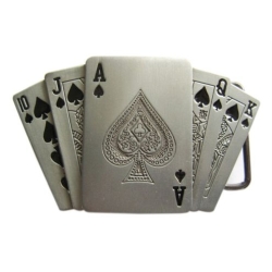 POKER AS PIK klamra stare srebro z zapalniczką benzynową (id: 366)