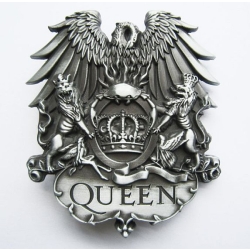 Klamra muzyczna stare srebro Queen do paska (id: 2969)