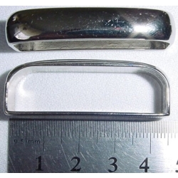 Szlufka, ramka metalowa 40mm, 382 nikiel połysk (id: 325)