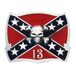 Rebel skull 13 flaga konfederatów klamra do pasa (id: 2024)