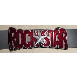 Rock Star klamra czerwony metalik do paska (id: 2983)