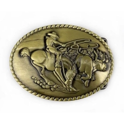 Klamra byk kowboj rodeo lasso brązowa  (id: 1300)