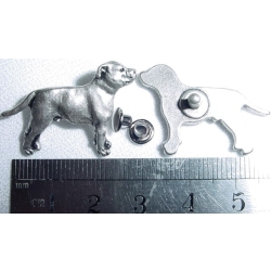 Staffordshire Terrier emblemat na nit stare srebro (id: 2376)