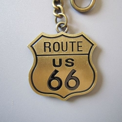 ROUTE 66 brelok brązowy metalowy zawieszka (id: 434)