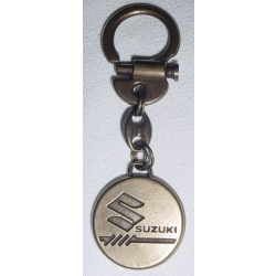 SUZUKI brelok brązowy metalowy zawieszka (id: 441)