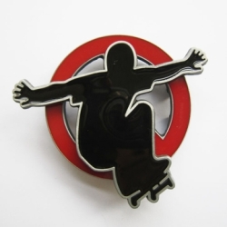 Skateboard deskorolka skate klamra czarno czerwona obrotowa do paska (id: 3264)
