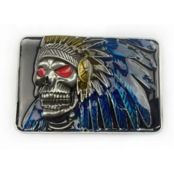 Indianin skull czaszka klamra (id: 2574)