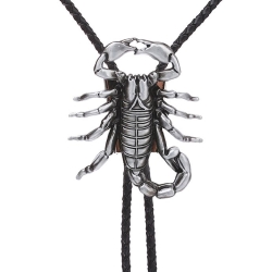 Skorpion 3D stare srebro plecionka syntetyczna (id: 1560)
