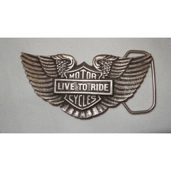 Live To Ride Skrzydła klamra stare srebro (id: 2845)