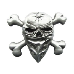 Skull czaszka z chustą roger klamra zapinka (id: 2553)