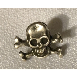 CZASZKA, SKULL, CZACHA ćwiek na stare srebro (id: 826)
