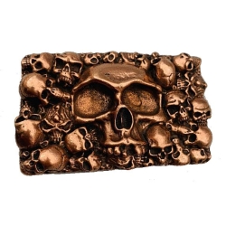 Czaszki skull's klamra 3D z mosiądzu na pasek 38mm plater miedź (id: 913)
