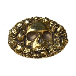 Czaszki klamra 3D z mosiądzu na pasek 38mm (id: 606)