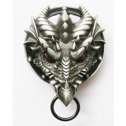 Smok dragon klamra 3D spinka do paska stare srebro (id: 1653)