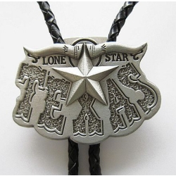 Texas z rogami longhorn bolo stare srebro krawat western (id: 1458)