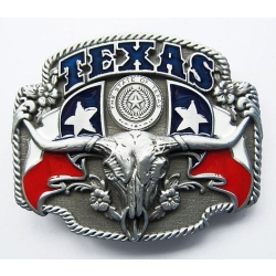 Texas longhorn flagi USA klamra do paska (id: 3198)