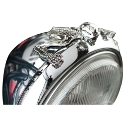 TRUPOSZ mały, szkielet chrom ciemny na MAŁĄ LAMPĘ 100-120mm DASZEK, BŁOTNIK (id: 731)