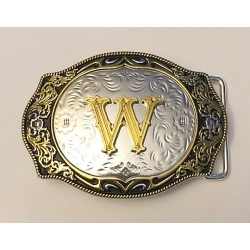 Litera złota inicjał W mała klamra western (id: 2631)
