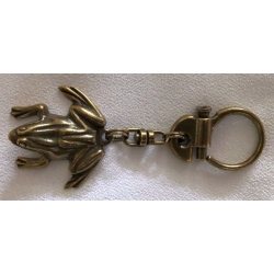 Żaba na pieniądze żabka brelok 3D zawieszka brązowa (id: 2104)