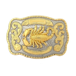 Skorpion złoty klamra western (id: 860)