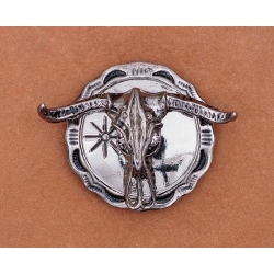 Concho odznaka 3D czaszka byka z rogami na śrubkę longhorn (id: 868)
