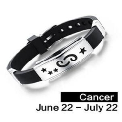 Rak Cancer bransoletka ze stali chirurgicznej 316L z kauczukiem