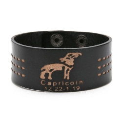 Koziorożec Capricorn bransoletka ze skóry z tłoczonym wzorem (id: 382)
