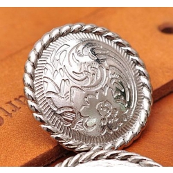 Concho ozdoba 30mm na śrubkę nikiel połysk (id: 878)