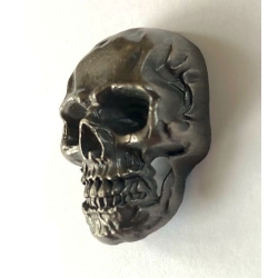 Skull czaszka 3D ozdoba stare srebro na śrubkę (id: 1381)