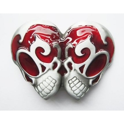 Punk gothic EMO czaszki bordo skull klamra (id: 2093)