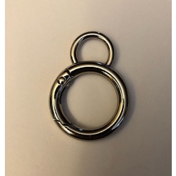Karabinek, karabińczyk okrągły 21mm nikiel połysk (id: 1361)