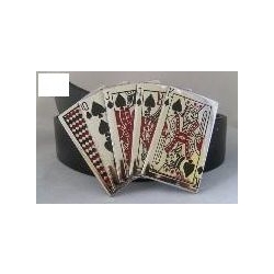 Poker karty klamra chrom połysk (id: 2382)