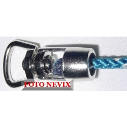 Krętlik 576 nikiel połysk na linkę 12mm /pasek 23mm (id: 1730)